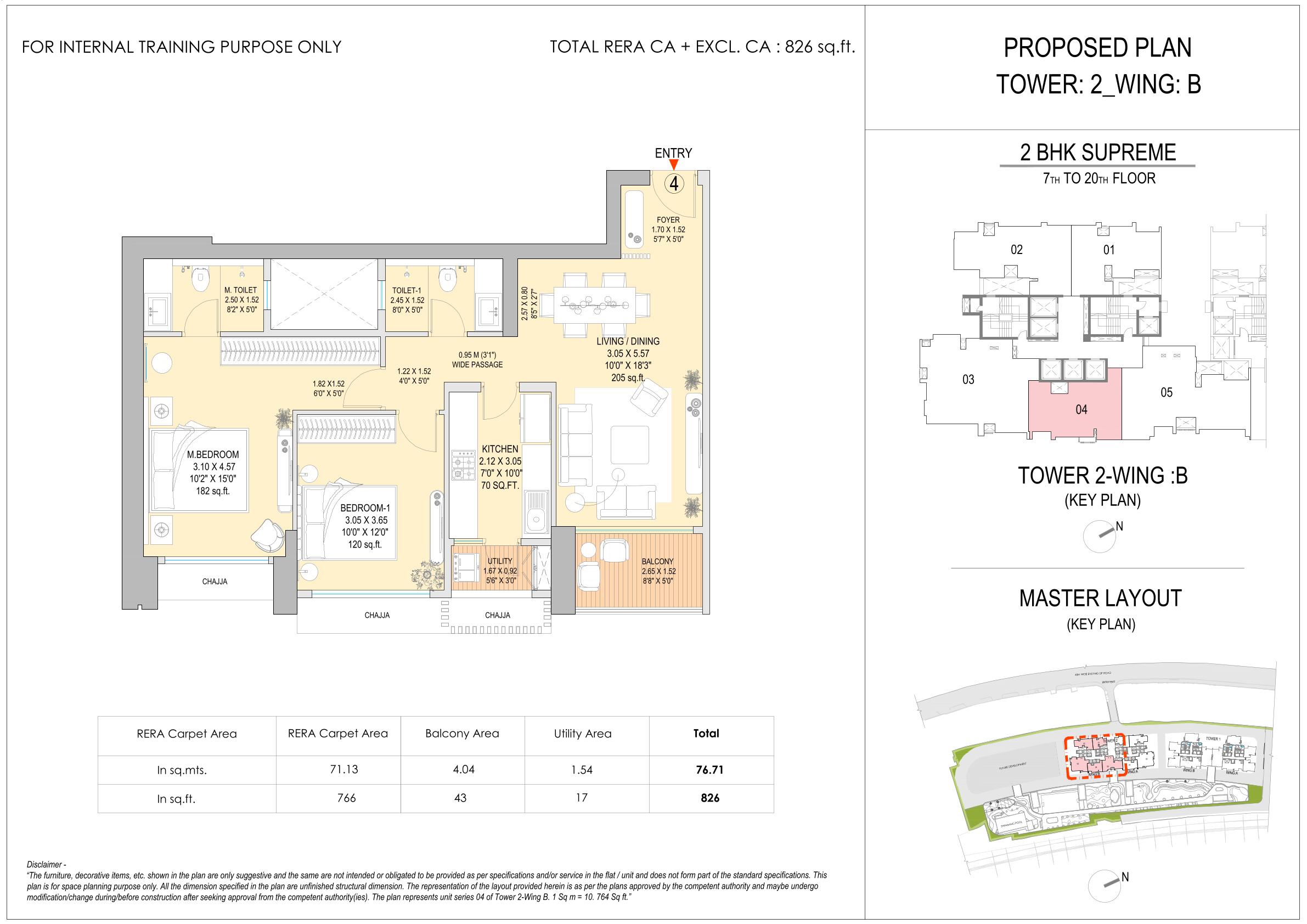 2 BHK Floor Plan 11